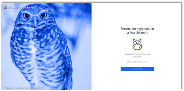 Persona no registrada